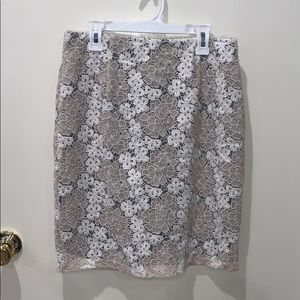 Halogen Floral Lace Midi Skirt